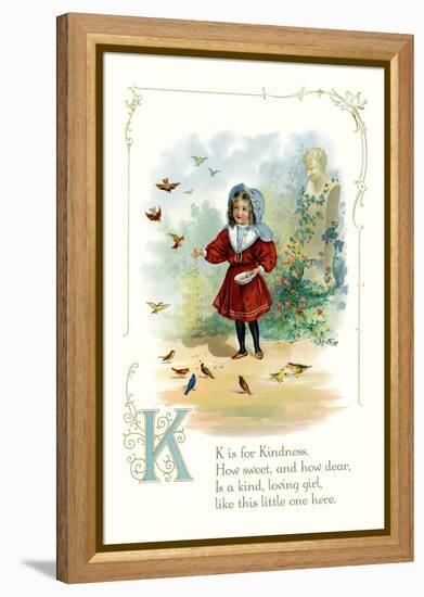 K is for Kindness-null-Framed Stretched Canvas