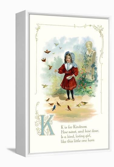 K is for Kindness-null-Framed Stretched Canvas