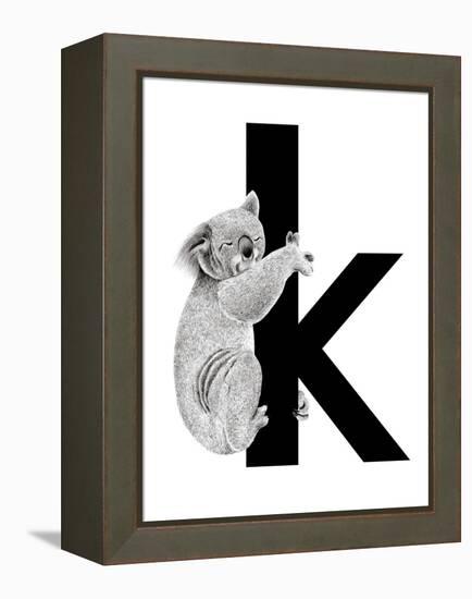 K is for Koala-Stacy Hsu-Framed Stretched Canvas