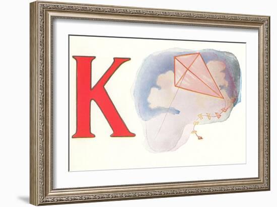 K, Kite-null-Framed Premium Giclee Print