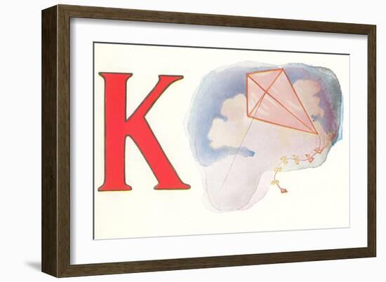 K, Kite-null-Framed Premium Giclee Print