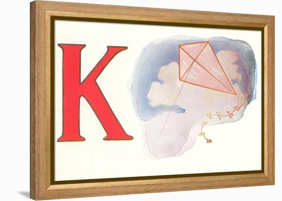 K, Kite-null-Framed Stretched Canvas