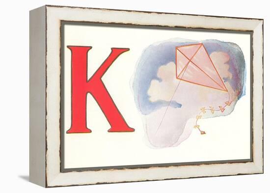 K, Kite-null-Framed Stretched Canvas