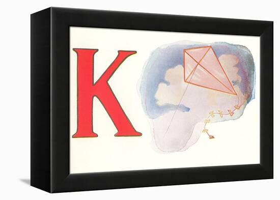 K, Kite-null-Framed Stretched Canvas