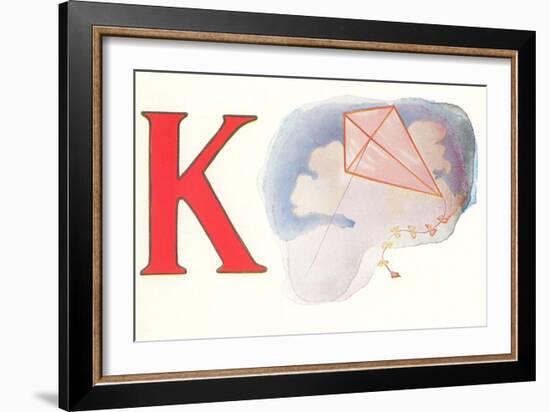 K, Kite-null-Framed Art Print