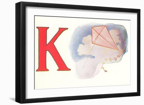 K, Kite-null-Framed Art Print