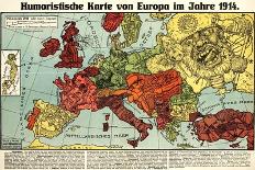 Satirical Map - Humoristische Karte Von Europa Im Jahre 1914-K. Lehmann-Dumont-Premium Giclee Print
