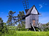 Sweden, Smaland, Ahornallee with Farmhouse in Savsjo, Autumn-K. Schlierbach-Photographic Print