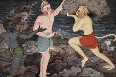 Rama Put His Trust in the Ape Hanuman (Son of the Wind God) to Find His Abducted Wife Sita-K. Venkatappa-Photographic Print