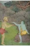 Rama the 7th Avatar of Vishnu Slays Maricha Who Has Assumed the Form of a Deer-K. Venkatappa-Art Print