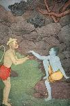 Rama sending his signet-ring to Sita, 1913-K Venkatappa-Framed Giclee Print