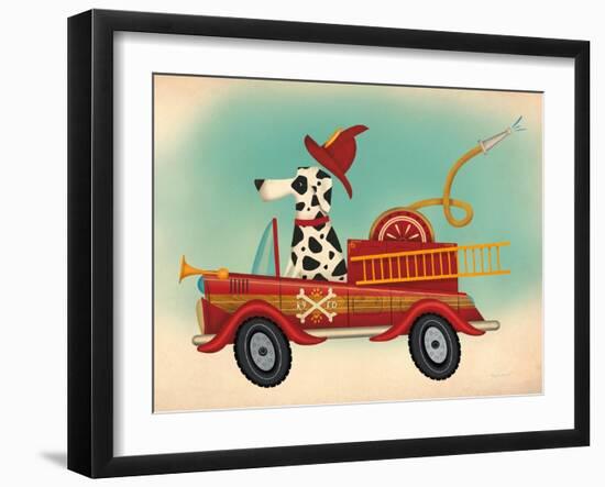 K9 Fire Department-Ryan Fowler-Framed Art Print