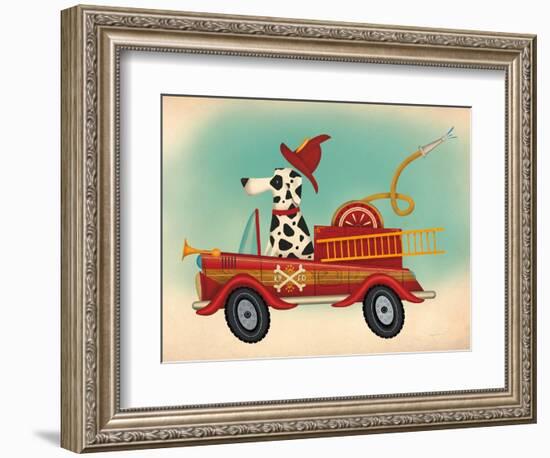 K9 Fire Department-Ryan Fowler-Framed Art Print