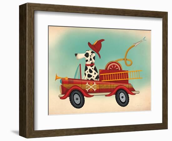 K9 Fire Department-Ryan Fowler-Framed Art Print