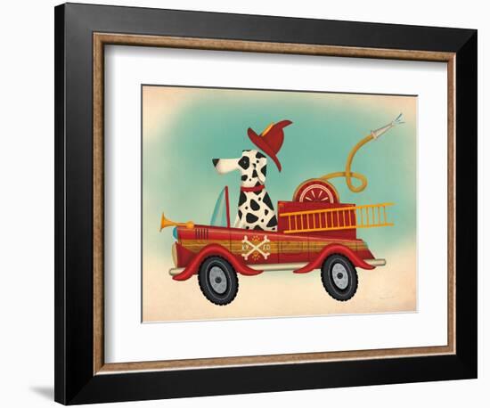 K9 Fire Department-Ryan Fowler-Framed Art Print