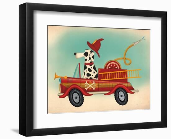 K9 Fire Department-Ryan Fowler-Framed Art Print