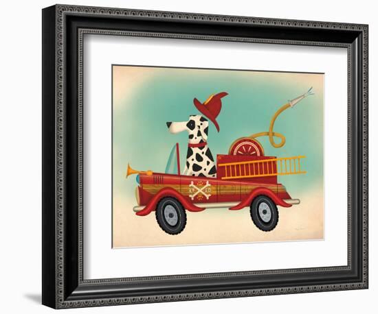 K9 Fire Department-Ryan Fowler-Framed Art Print