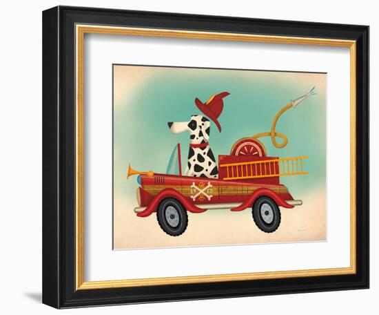 K9 Fire Department-Ryan Fowler-Framed Art Print