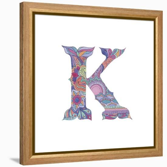 K-Green Girl-Framed Premier Image Canvas