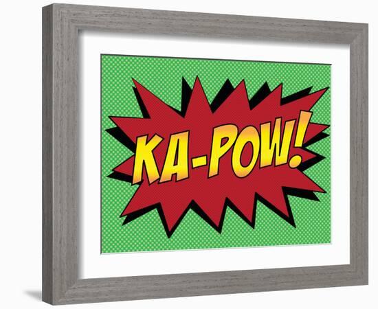 Ka-Pow! Comic Pop-Art Art Print Poster-null-Framed Premium Giclee Print