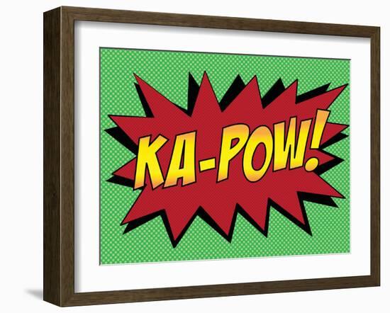 Ka-Pow! Comic Pop-Art Art Print Poster-null-Framed Premium Giclee Print