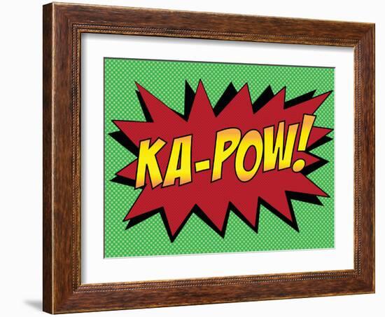 Ka-Pow! Comic Pop-Art Art Print Poster-null-Framed Premium Giclee Print