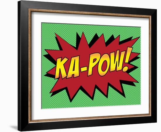 Ka-Pow! Comic Pop-Art Art Print Poster-null-Framed Premium Giclee Print