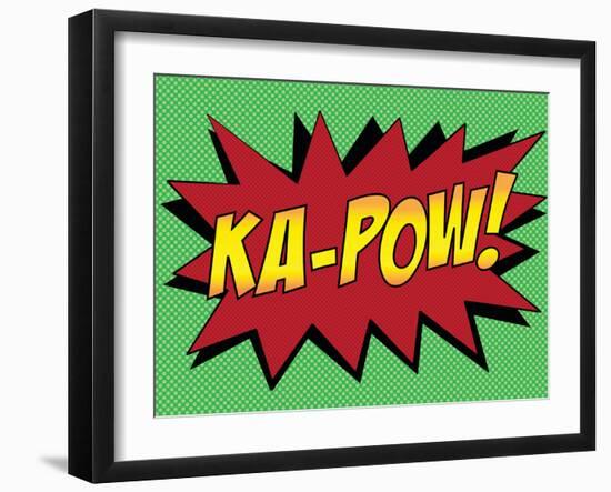 Ka-Pow! Comic Pop-Art Art Print Poster-null-Framed Premium Giclee Print