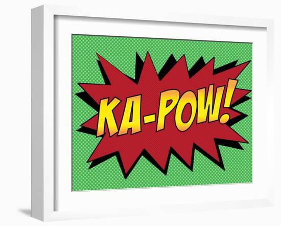 Ka-Pow! Comic Pop-Art Art Print Poster-null-Framed Premium Giclee Print