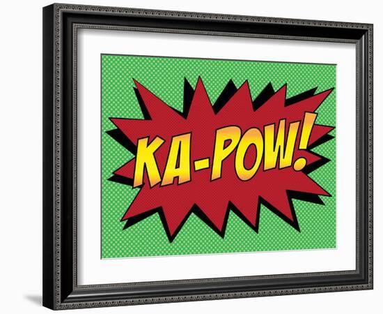 Ka-Pow! Comic Pop-Art Art Print Poster-null-Framed Premium Giclee Print