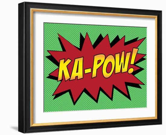 Ka-Pow! Comic Pop-Art Art Print Poster-null-Framed Premium Giclee Print