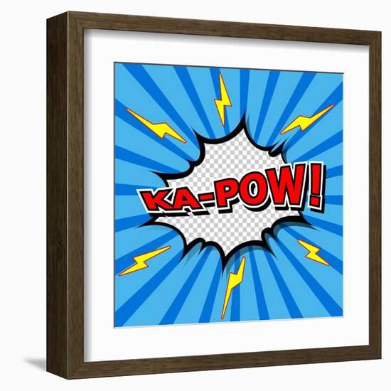 Ka-Pow! Comic Speech Bubble, Cartoon-jirawatp-Framed Art Print