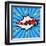 Ka-Pow! Comic Speech Bubble, Cartoon-jirawatp-Framed Art Print