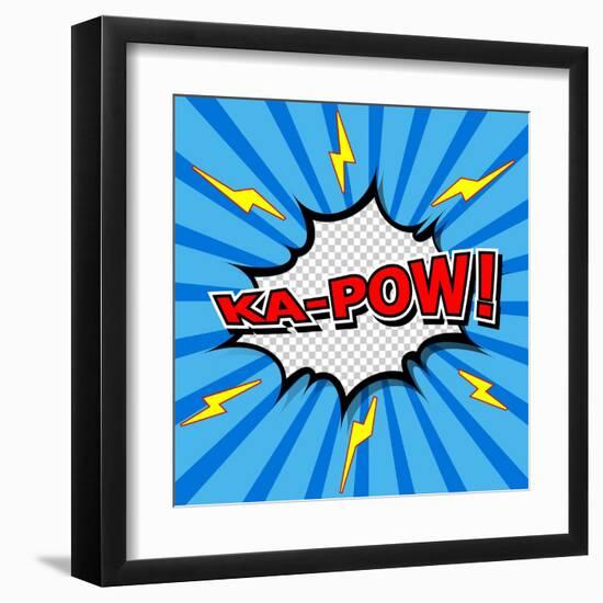 Ka-Pow! Comic Speech Bubble, Cartoon-jirawatp-Framed Art Print