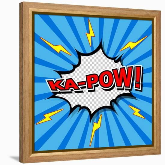 Ka-Pow! Comic Speech Bubble, Cartoon-jirawatp-Framed Stretched Canvas