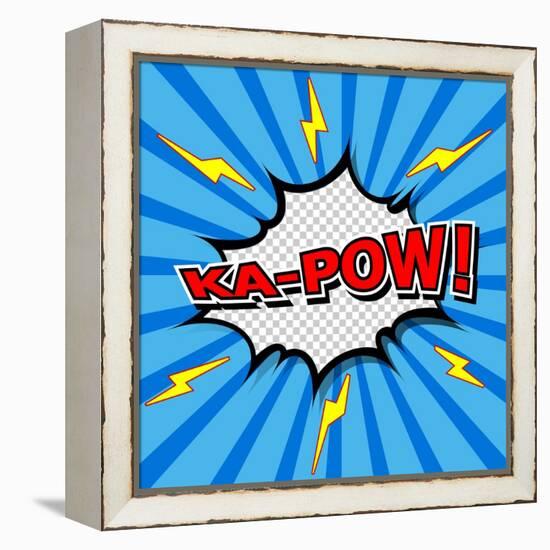 Ka-Pow! Comic Speech Bubble, Cartoon-jirawatp-Framed Stretched Canvas