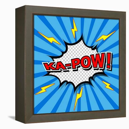 Ka-Pow! Comic Speech Bubble, Cartoon-jirawatp-Framed Stretched Canvas