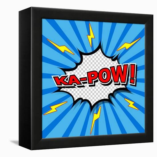 Ka-Pow! Comic Speech Bubble, Cartoon-jirawatp-Framed Stretched Canvas