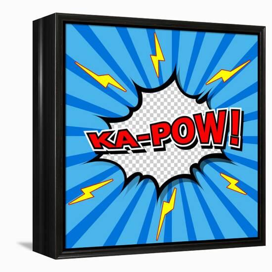 Ka-Pow! Comic Speech Bubble, Cartoon-jirawatp-Framed Stretched Canvas