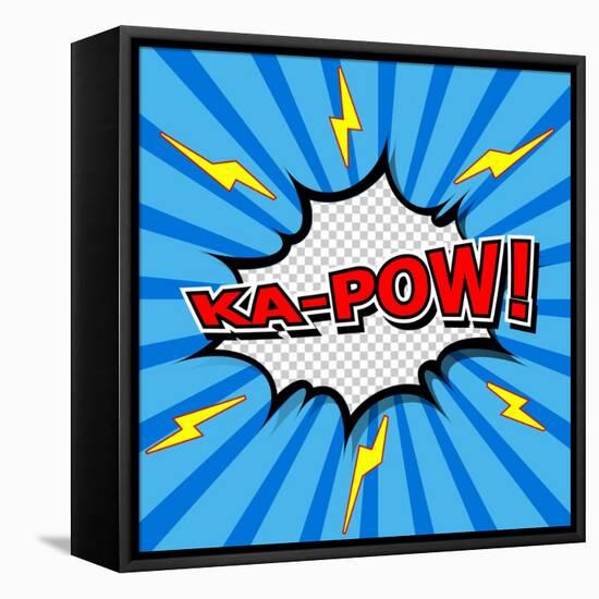 Ka-Pow! Comic Speech Bubble, Cartoon-jirawatp-Framed Stretched Canvas