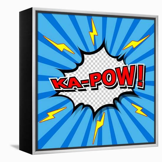 Ka-Pow! Comic Speech Bubble, Cartoon-jirawatp-Framed Stretched Canvas