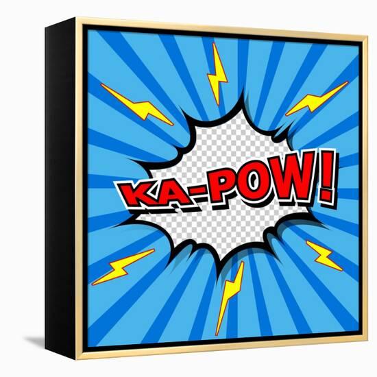 Ka-Pow! Comic Speech Bubble, Cartoon-jirawatp-Framed Stretched Canvas