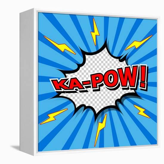 Ka-Pow! Comic Speech Bubble, Cartoon-jirawatp-Framed Stretched Canvas