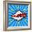 Ka-Pow! Comic Speech Bubble, Cartoon-jirawatp-Framed Art Print