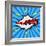 Ka-Pow! Comic Speech Bubble, Cartoon-jirawatp-Framed Art Print