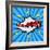 Ka-Pow! Comic Speech Bubble, Cartoon-jirawatp-Framed Art Print