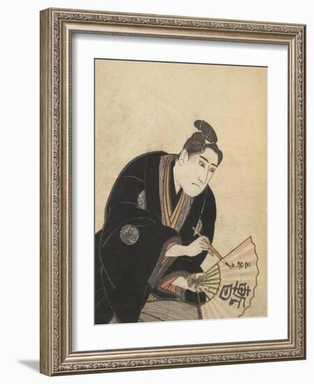 Kabuki Actor Writing On a Fan-Toyokuni Utagawa-Framed Giclee Print