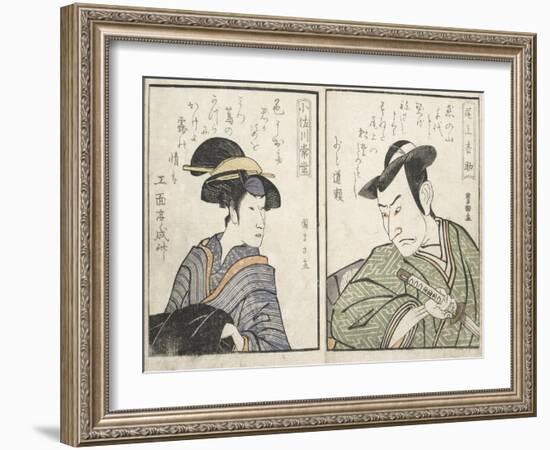 Kabuki Actors-Kitagawa Utamaro-Framed Giclee Print