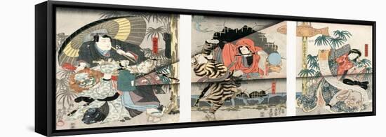 Kabuki Play, 1847-Toyokuni Utagawa-Framed Premier Image Canvas