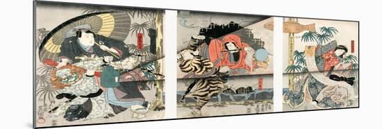 Kabuki Play, 1847-Toyokuni Utagawa-Mounted Giclee Print